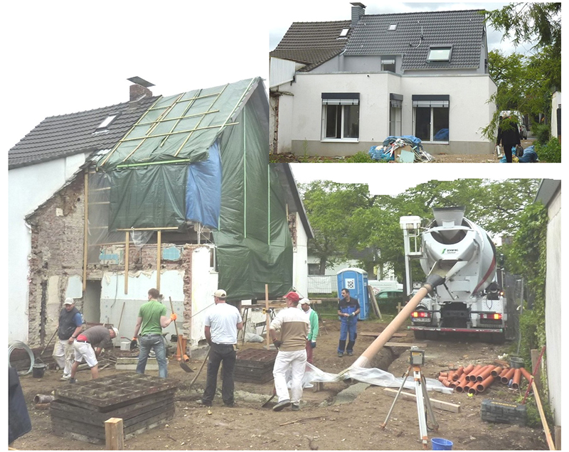 Erweiterung Wohnhaus Feldstr.74, Ratingen, Bauzeit: 5/13 - 10/13 Erweiterung Wohnhaus Feldstr.74, Ratingen, Bauzeit: 5/13 - 10/13