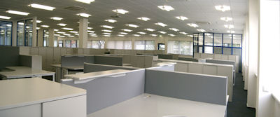 Großraumbüro mit Konferenz- und Sozialräumen, 1330 qm